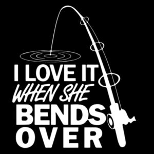 I Love It Fishing Tee White Text Design